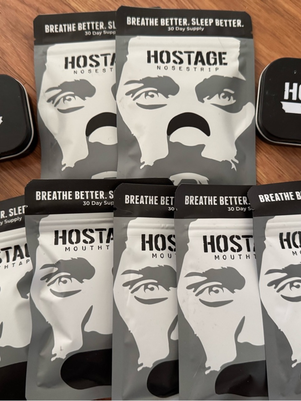 HOSTAGE Nasal/ Mouth Strips Bundle + Travel tins (7 packs+)